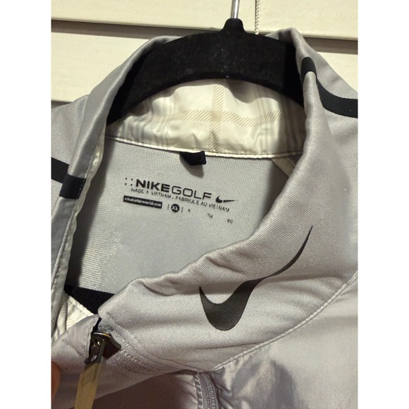 Nike Golf Mens XL Gray Full Zip Windbreaker Jacket Orange Tree Golf Club Logo - Picture 3 of 4